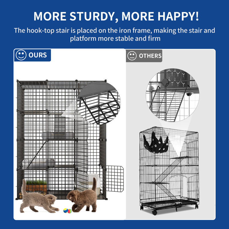 3 layer cat cage for sale best sale